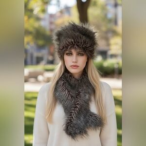 Amaltea Mohair hat & Scarf Set size M made in Canada